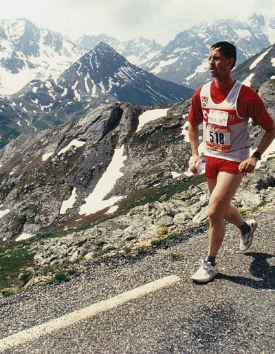 Michael Schwelnus 1997 am Col du Galibier beim Course Napoleon